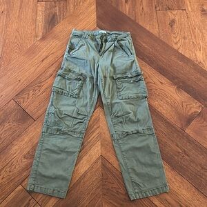 dark green garage cargo pants.